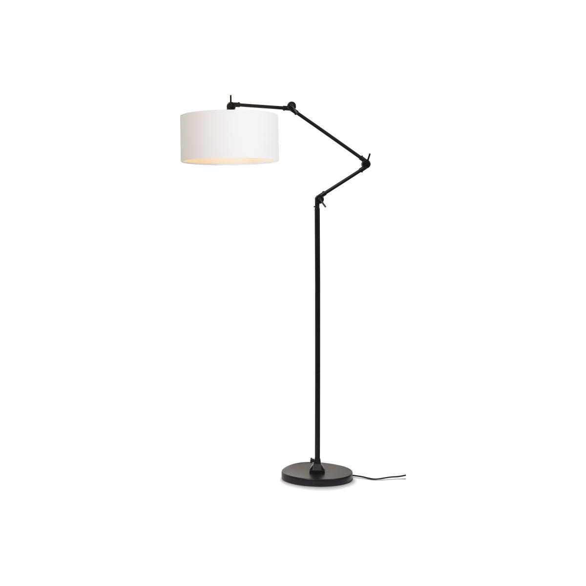 Amsterdam Floor lamp - / Fabric lampshade - H 190 cm max. by It's about Romi White/Black – image 1