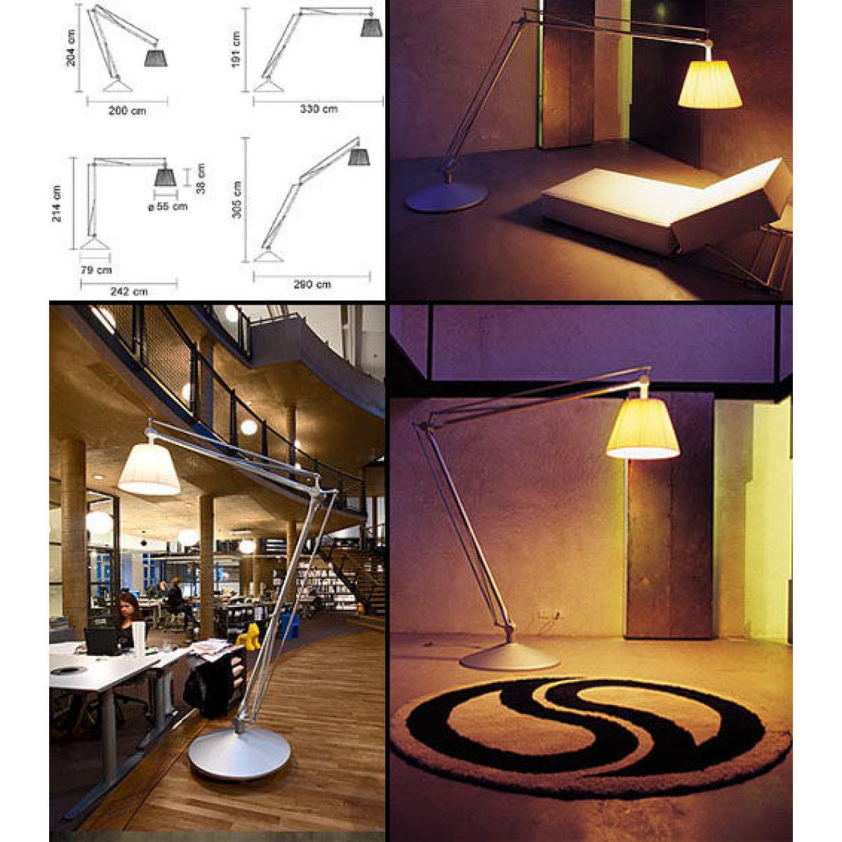 Superarchimoon Floor lamp by Flos Grey – image 7
