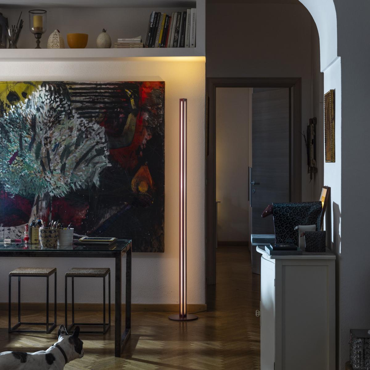 Chiaroscura Floor lamp metal red / H 183 cm - Aluminium - Foscarini – image 3