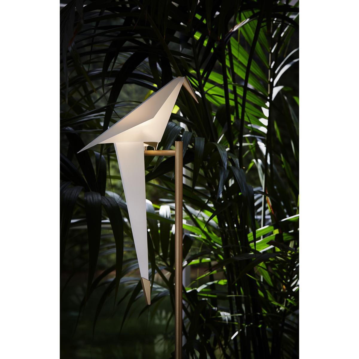 Perch Light LED Floor lamp - Swiveling bird / H 164 cm by Moooi White/Gold/Metal – image 6