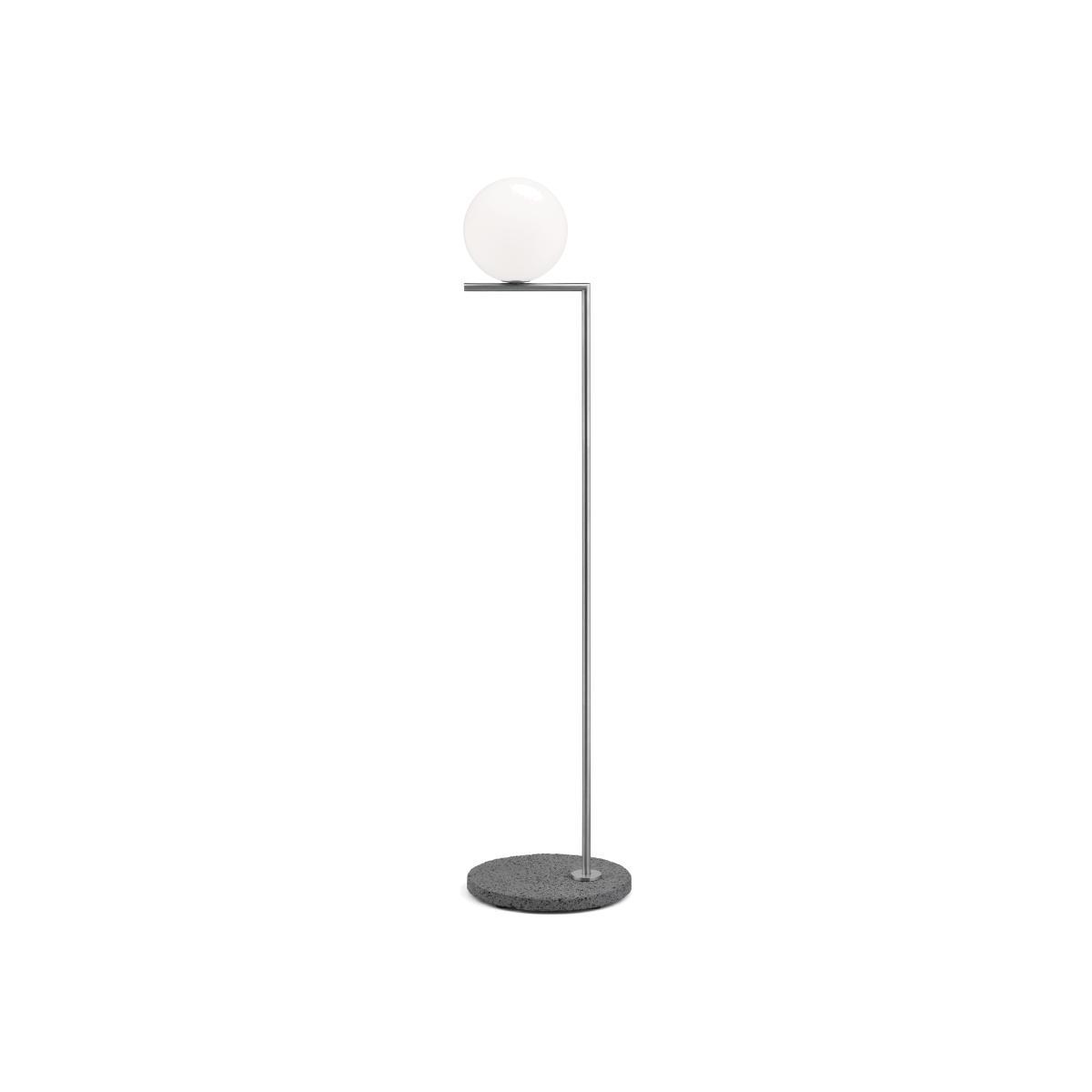 IC F1 Outdoor Floor lamp - / H 135 cm - Stone base by Flos Grey/Silver/Metal – image 1