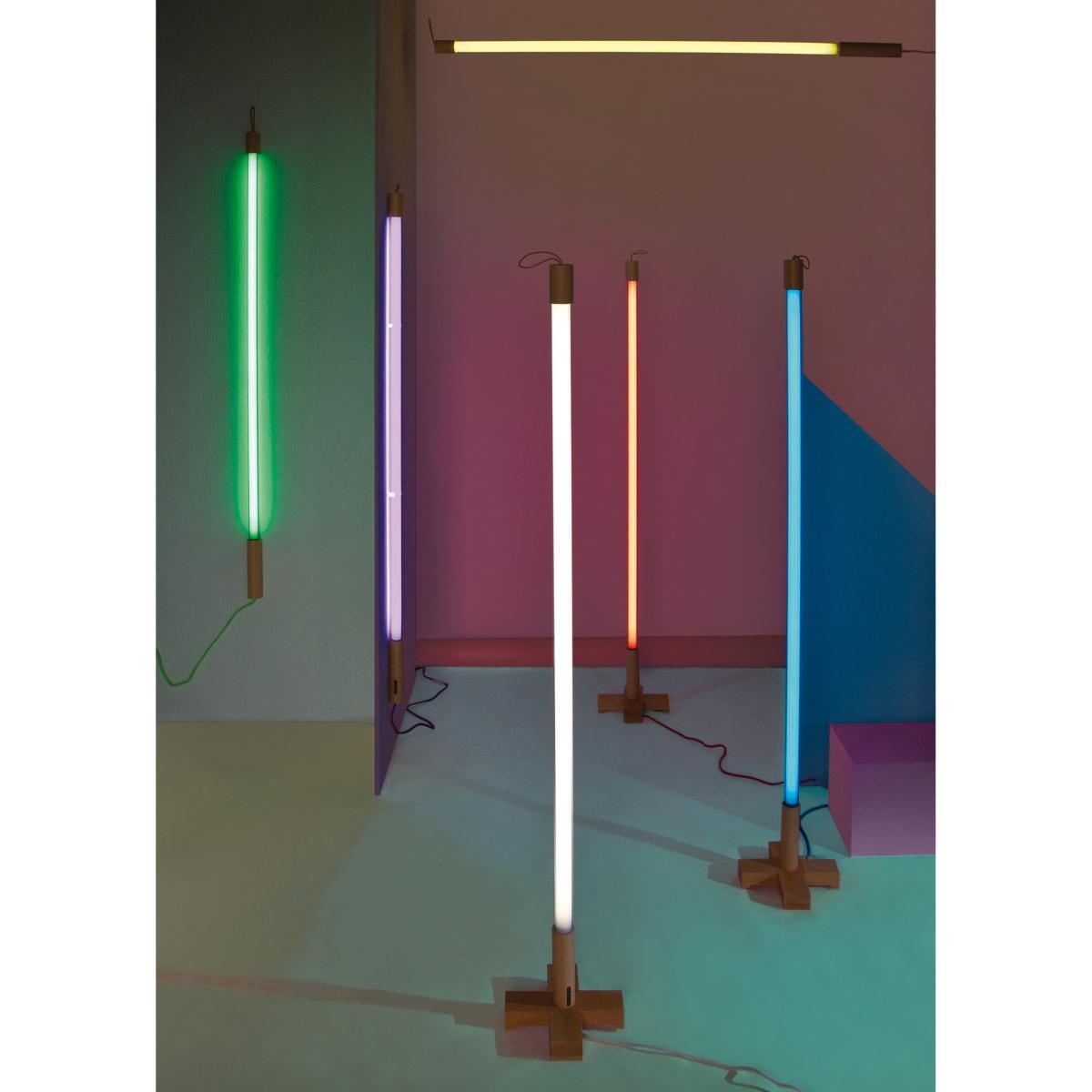 Base - For Linea Neon wall lamp by Seletti Natural wood – image 2