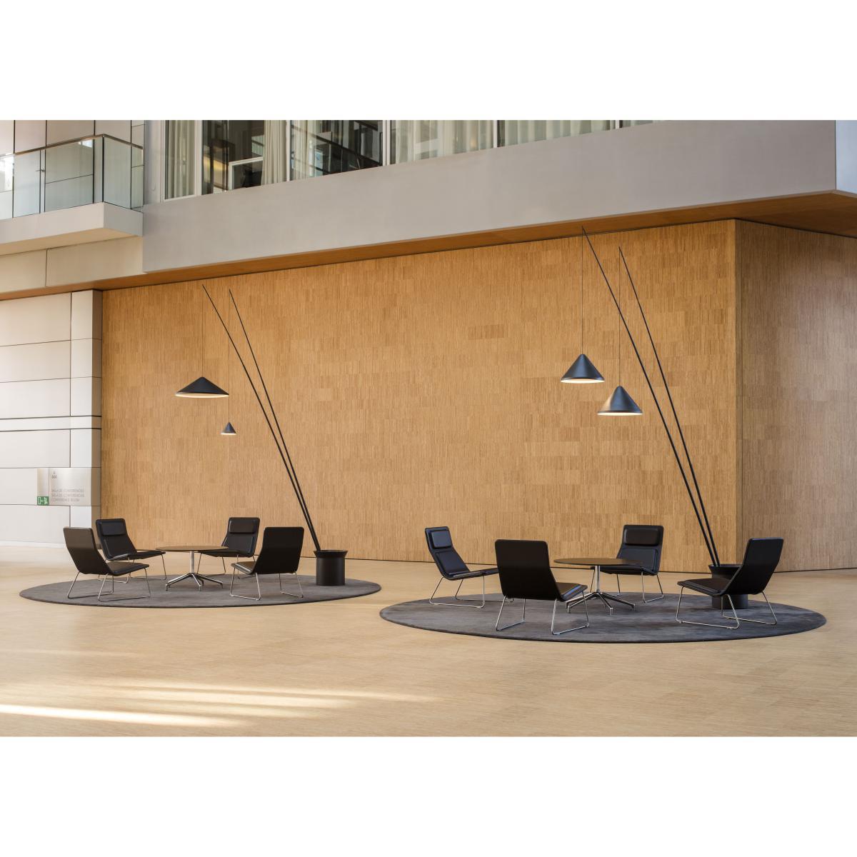 North LED Floor lamp - / 2 adjustable lampshades - Ø 60 + Ø 16 cm by Vibia Black – image 2