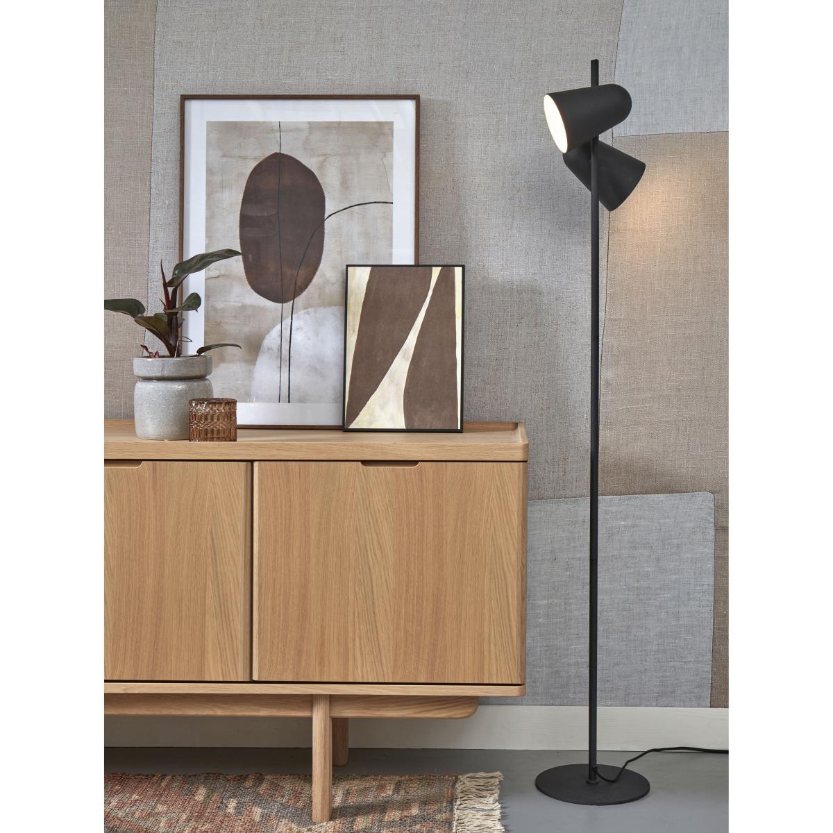 Salamanca Floor lamp - / 2 adjustable spotlights - Metal by It's about Romi Black – image 2