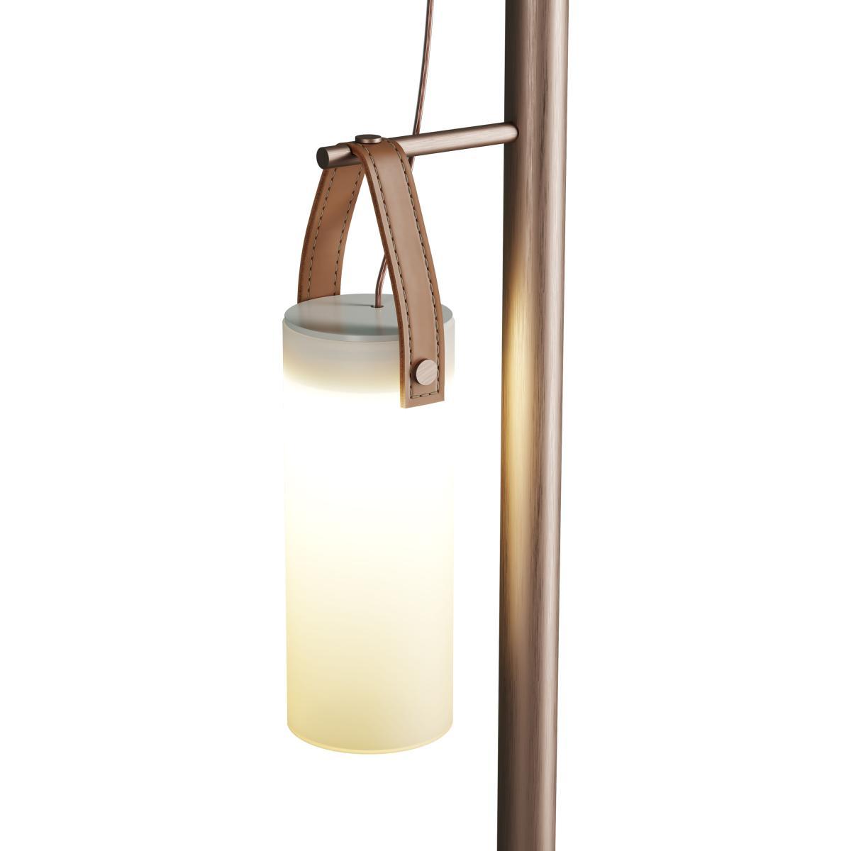 Galerie LED Floor lamp - / Marble base - H 190 cm by Fontana Arte White/Metal – image 2