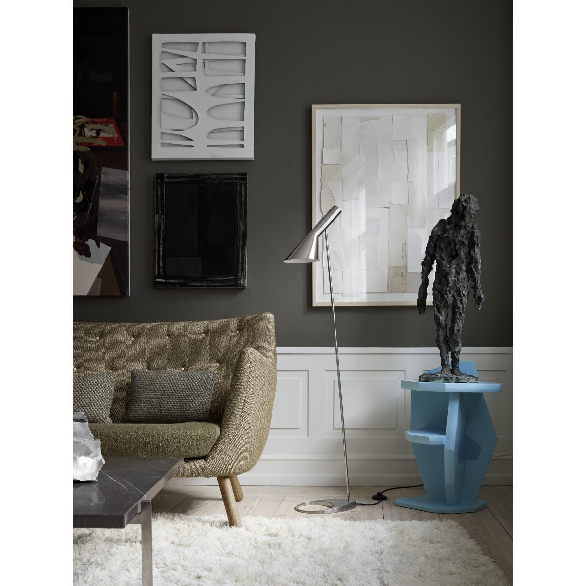 AJ Floor lamp - / H 130 cm - Orientable / Arne Jacobsen, 1957 by Louis Poulsen Grey/Silver/Metal – image 2