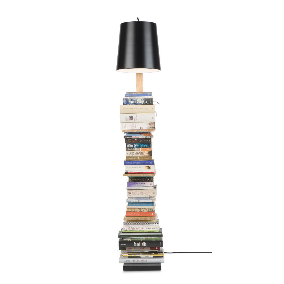 Cambridge Floor lamp - / with 3 shelves - H 168 cm by It's about Romi Black/Natural wood – image 3