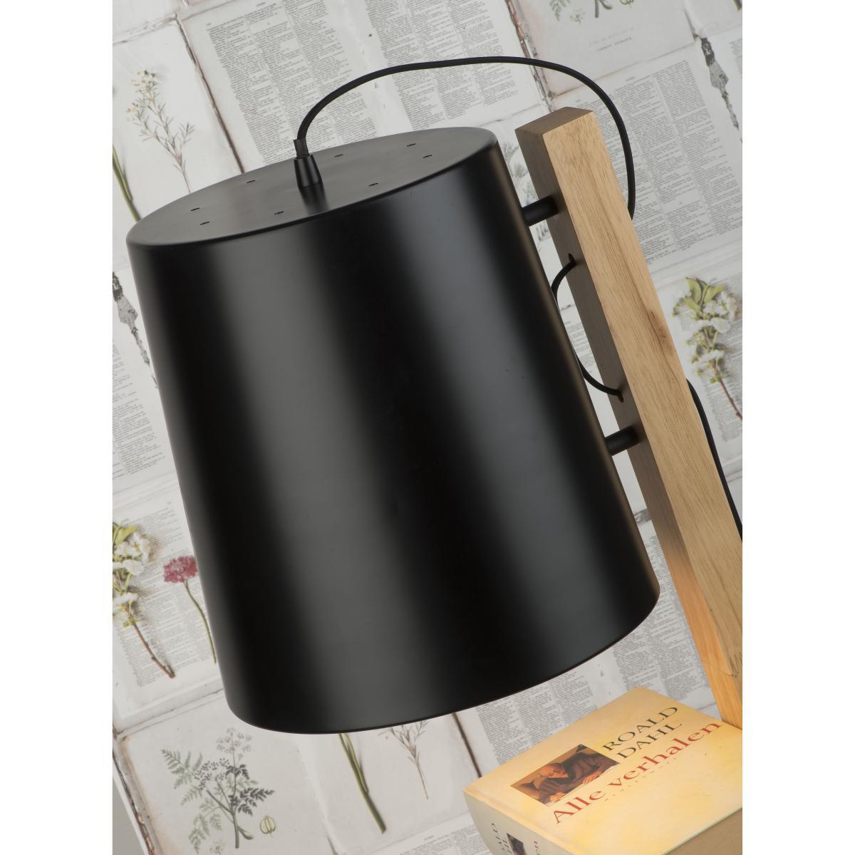 Cambridge Floor lamp - / with 3 shelves - H 168 cm by It's about Romi Black/Natural wood – image 5
