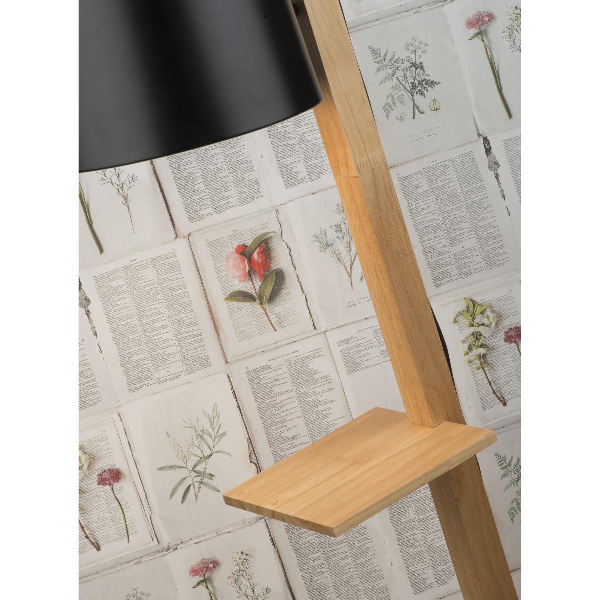 Cambridge Floor lamp - / with 3 shelves - H 168 cm by It's about Romi Black/Natural wood – image 6