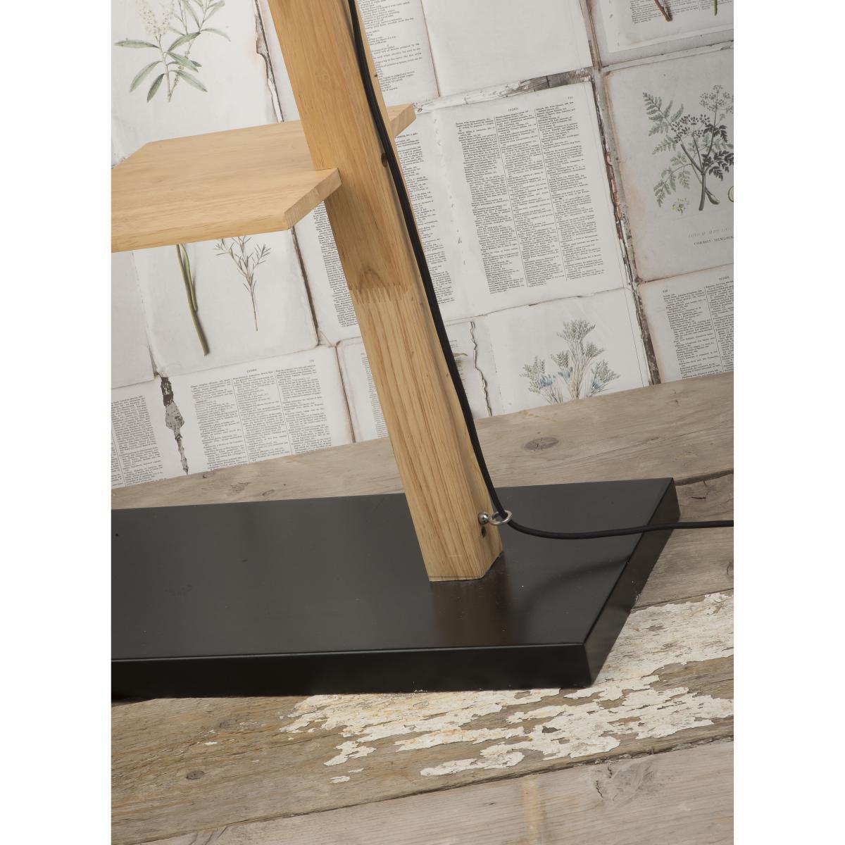 Cambridge Floor lamp - / with 3 shelves - H 168 cm by It's about Romi Black/Natural wood – image 7