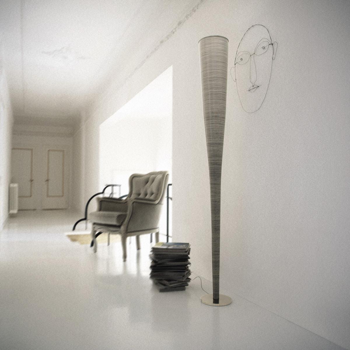 Mite LED Floor lamp - H 185 cm by Foscarini Yellow – image 3