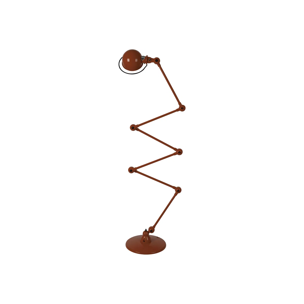 Loft Zigzag Floor lamp - 6 arms - H max 240 cm by Jieldé Brown – image 1