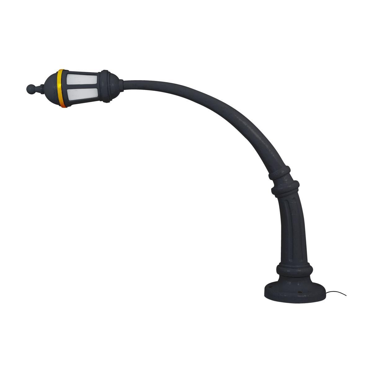 Street Lamp Outdoor Floor lamp - / Resin - L 242 x H 190 cm by Seletti Black – image 1