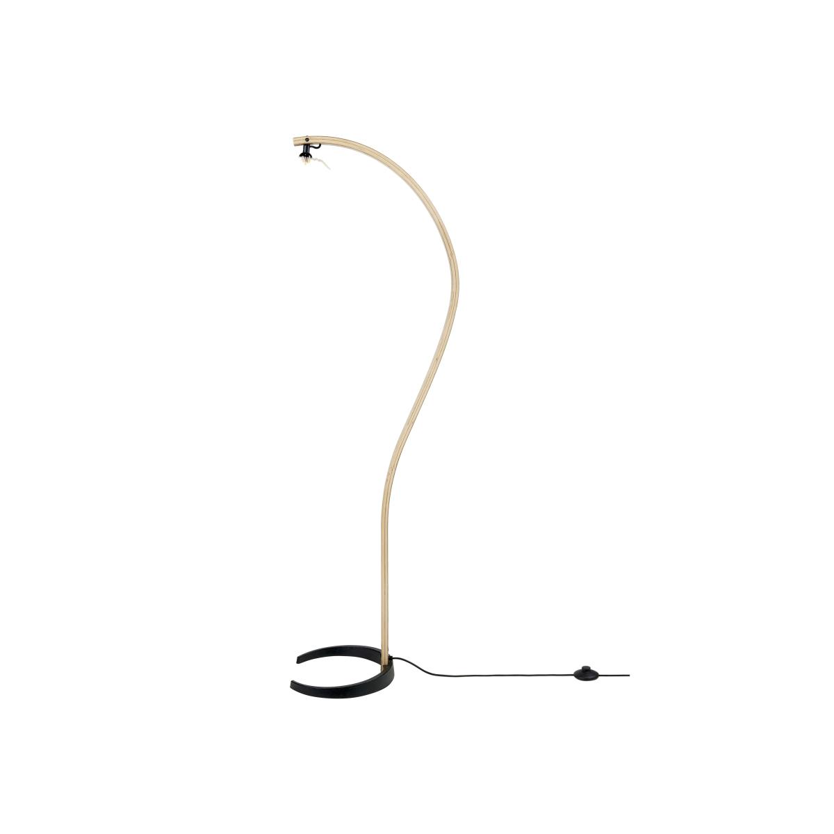 Timberline Floor lamp textile white natural wood / 1970s relaunch - Gubi – image 1