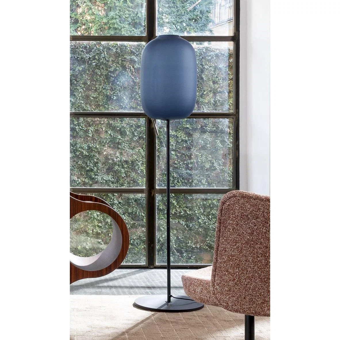 Arya Floor lamp - / H 175 cm - Glass by Cappellini Blue – image 1