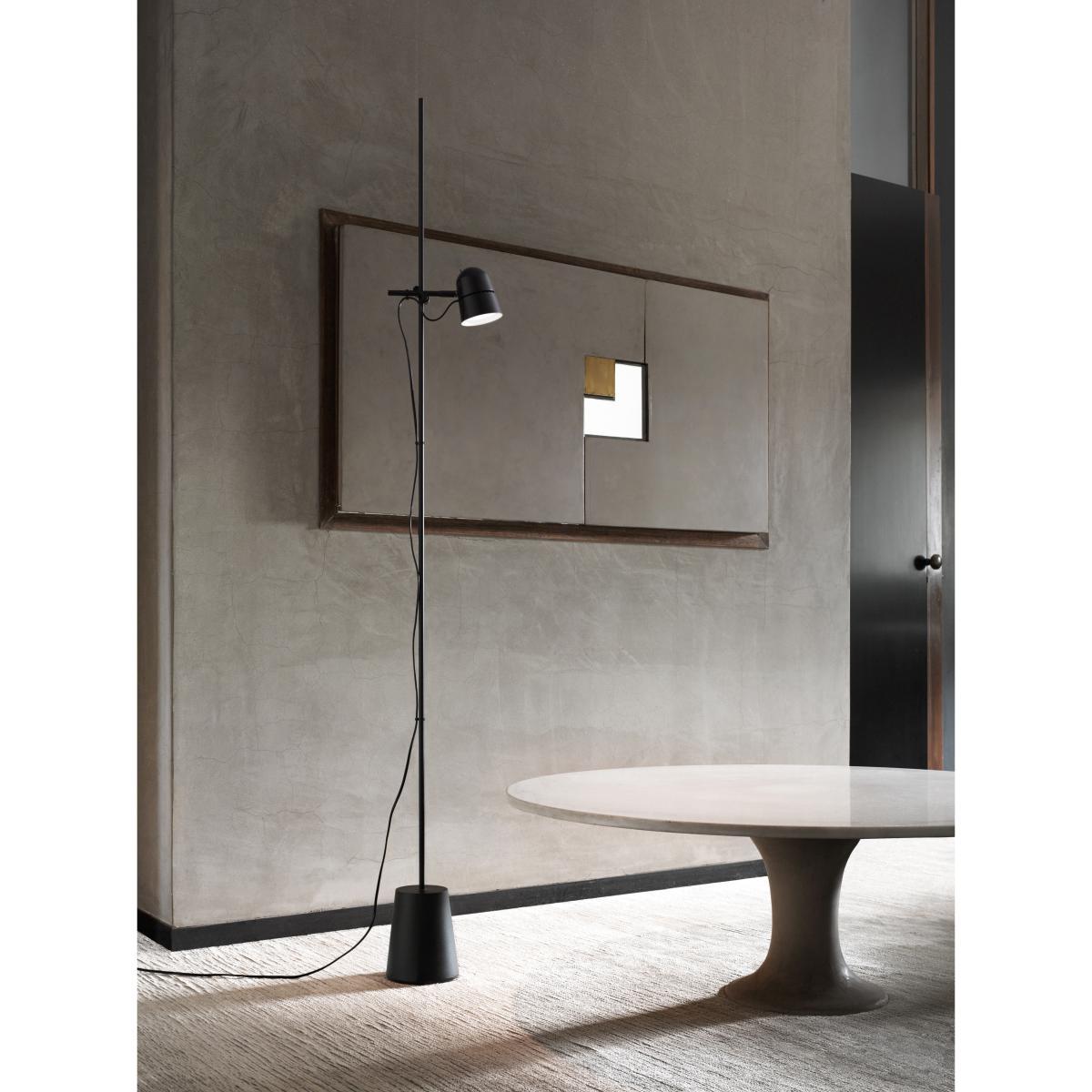 Counterbalance Floor lamp - LED - Adjustable shade - H 170 cm by Luceplan Black – image 2