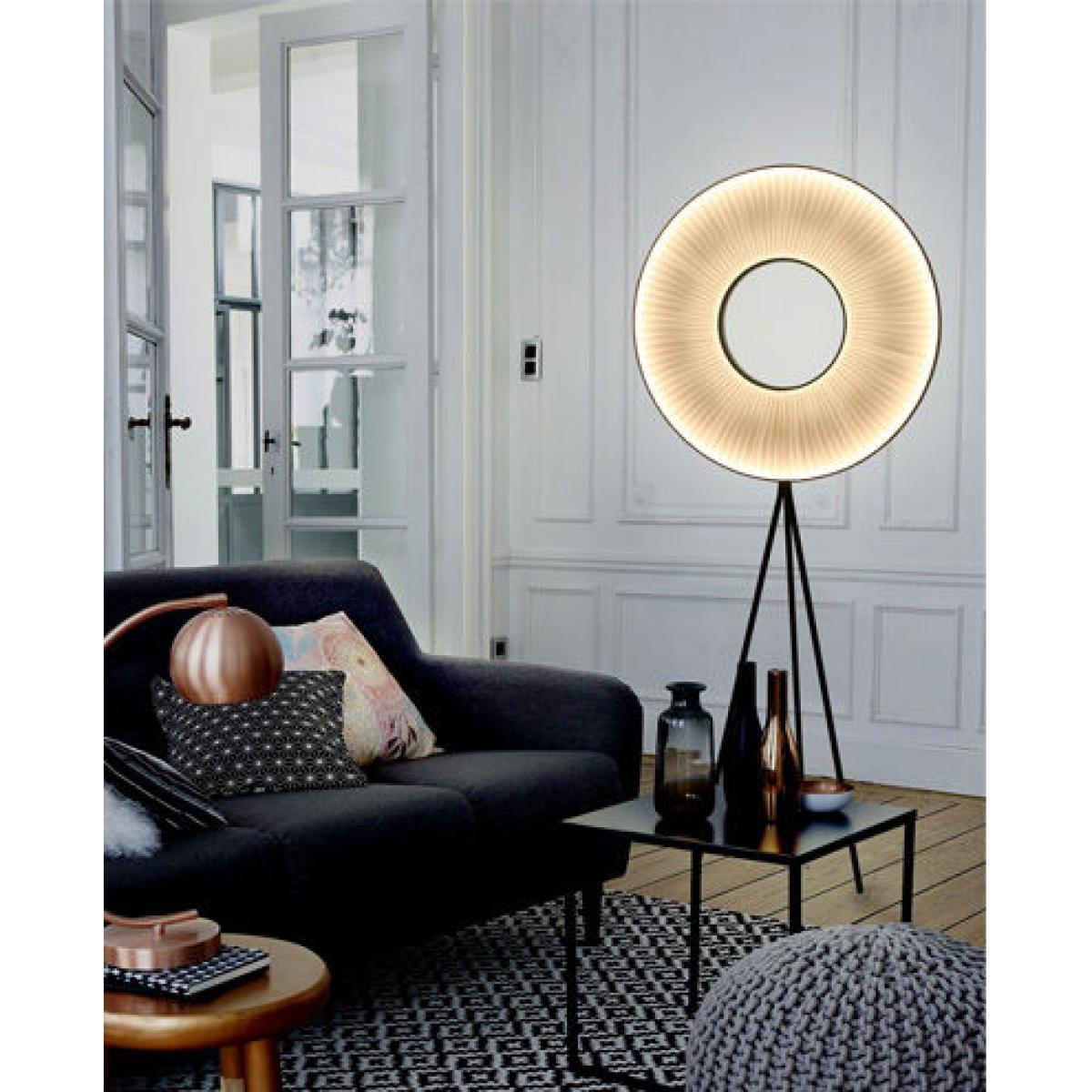 Iris Floor lamp - H 165 cm - LED - Fabric - Two-sided lighting by Dix Heures Dix White/Beige – image 2