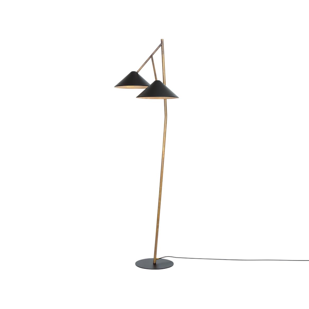 Konsthantverk Grenverk floor lamp Raw brass/black – image 2