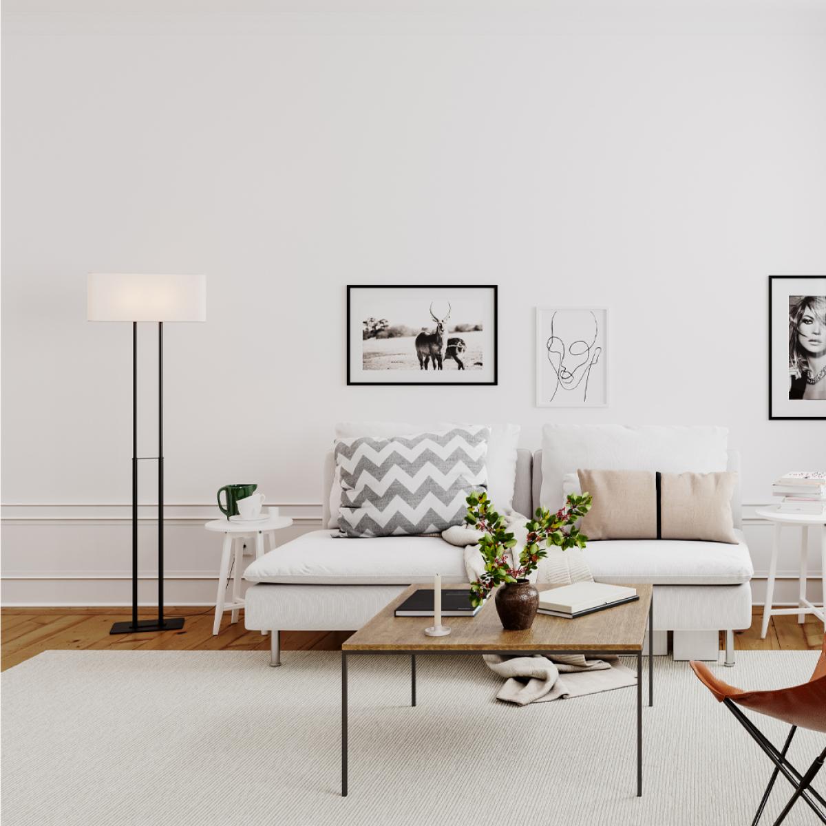 By Rydéns Luton floor lamp Black/white – image 2
