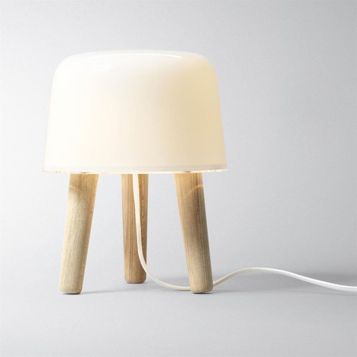 Milk floor lamp lamp with white cord – image 2
