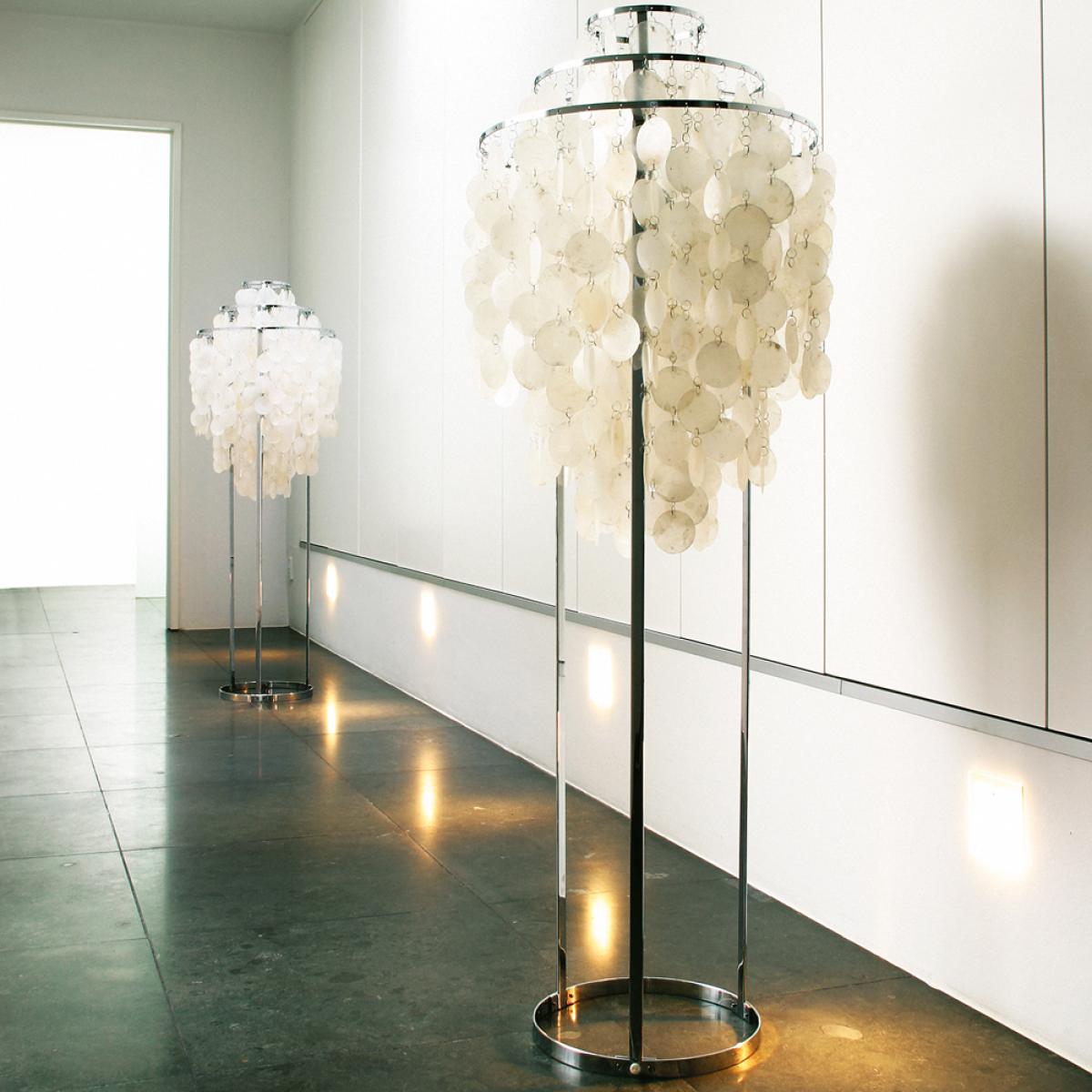 Verpan Fun 1 STM floor lamp Mother of pearl chrome – image 2