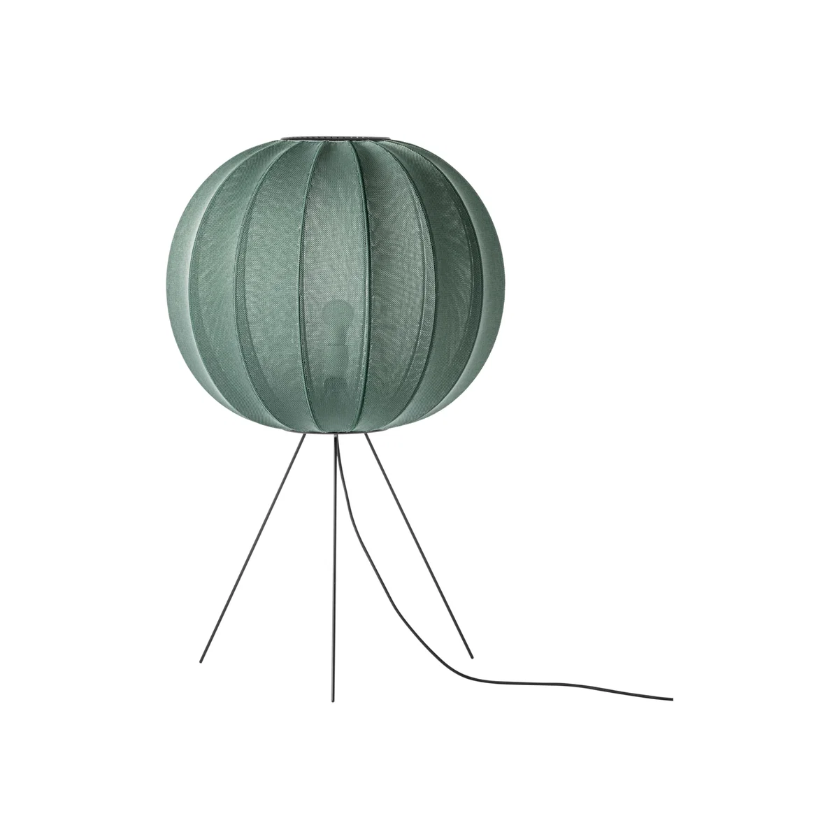 Made By Hand Knit-Wit 60 Round Medium floor lamp Tweed green