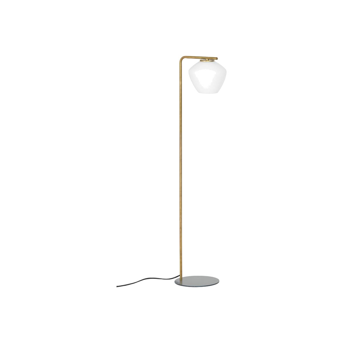 Konsthantverk DK floor lamp Raw brass/matte white – image 1