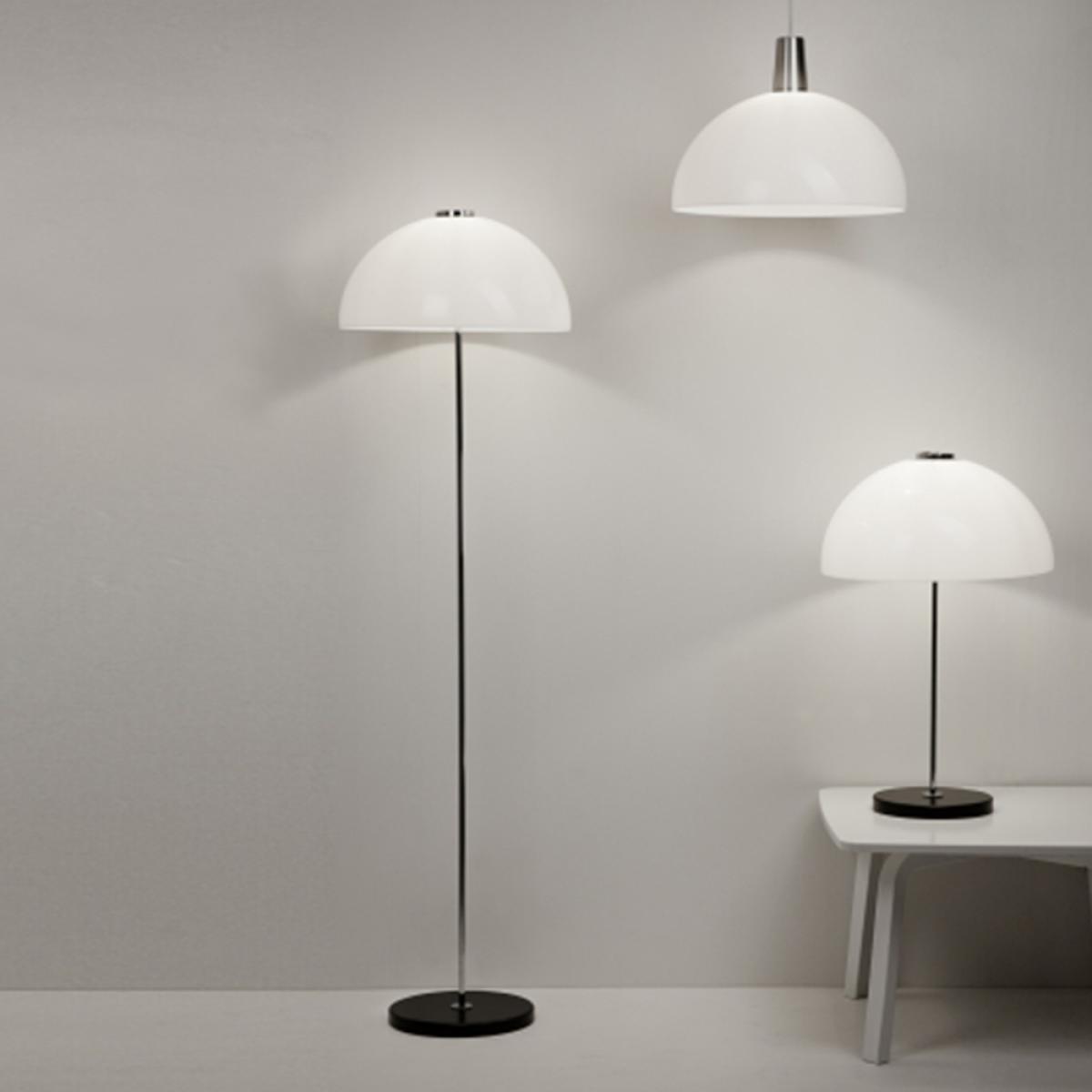Innolux Kupoli floor lamp Black-metal details-white shade – image 2