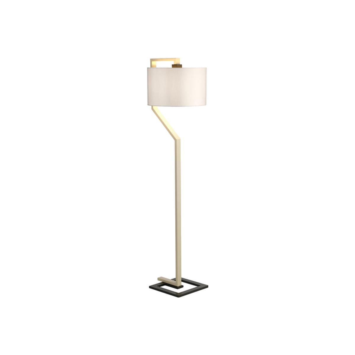Elstead Axios Floor Lamp Cream Shade Dark Grey Painted Metal Base – image 1