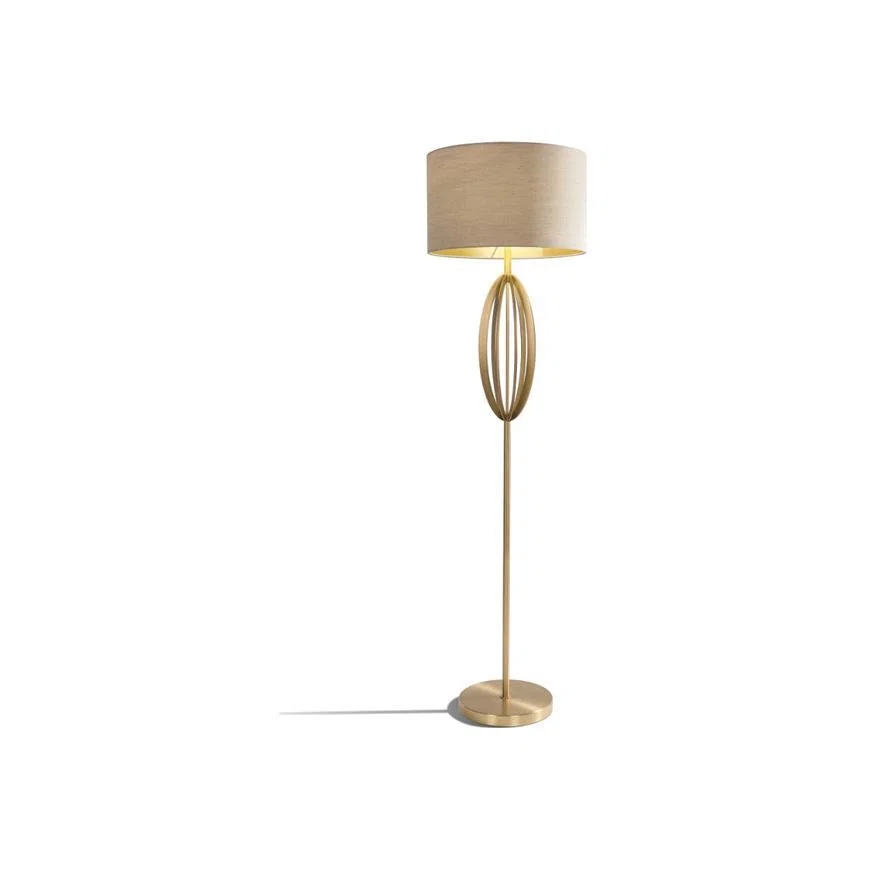 RV Astley Olive Floor Lamp Antique Brass Finish