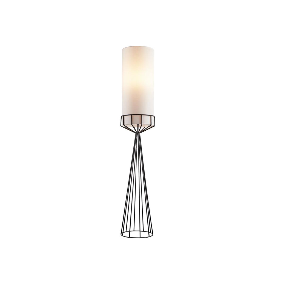 Liang & Eimil Faro Floor Lamp - Matt Black & White Linen – image 2