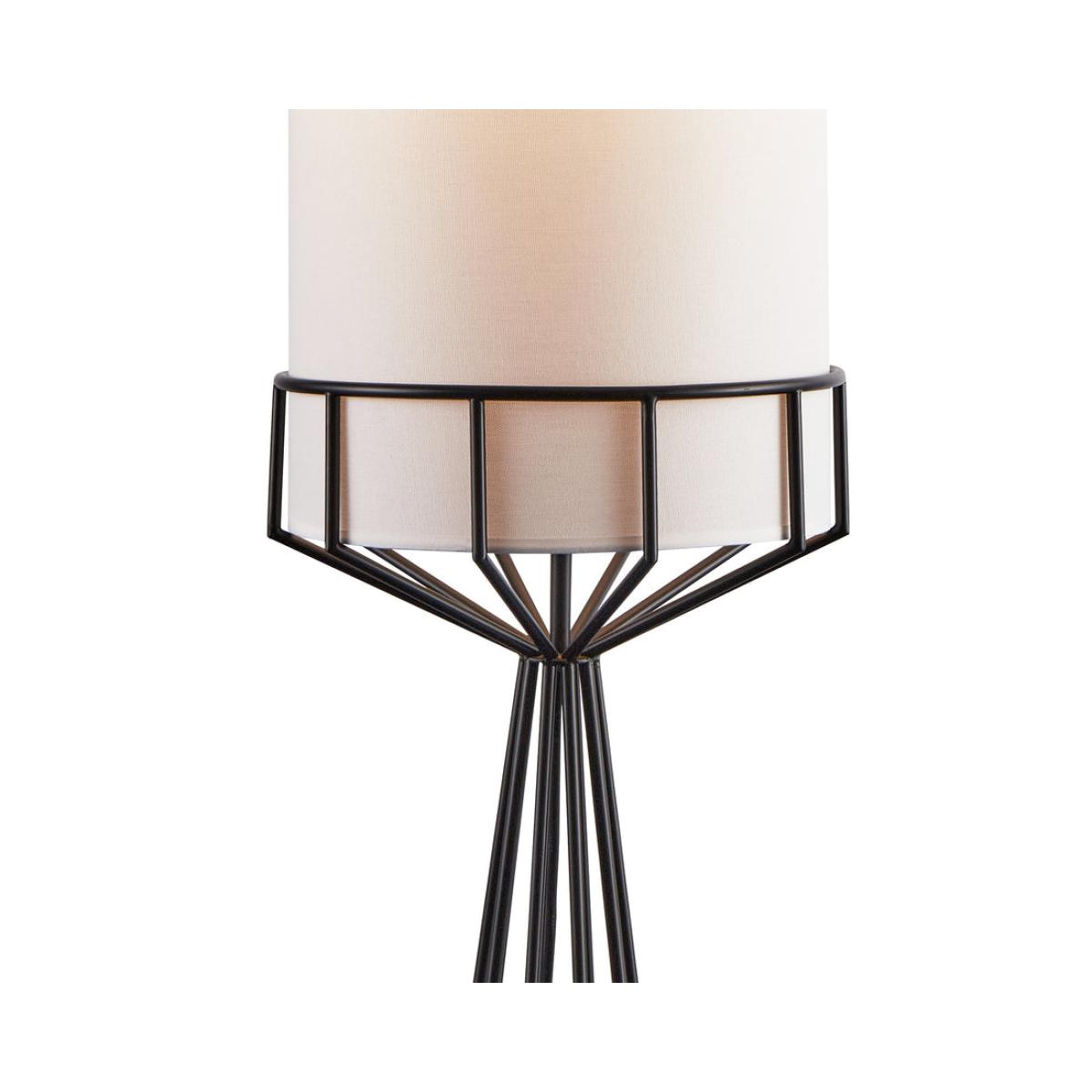 Liang & Eimil Faro Floor Lamp - Matt Black & White Linen – image 3