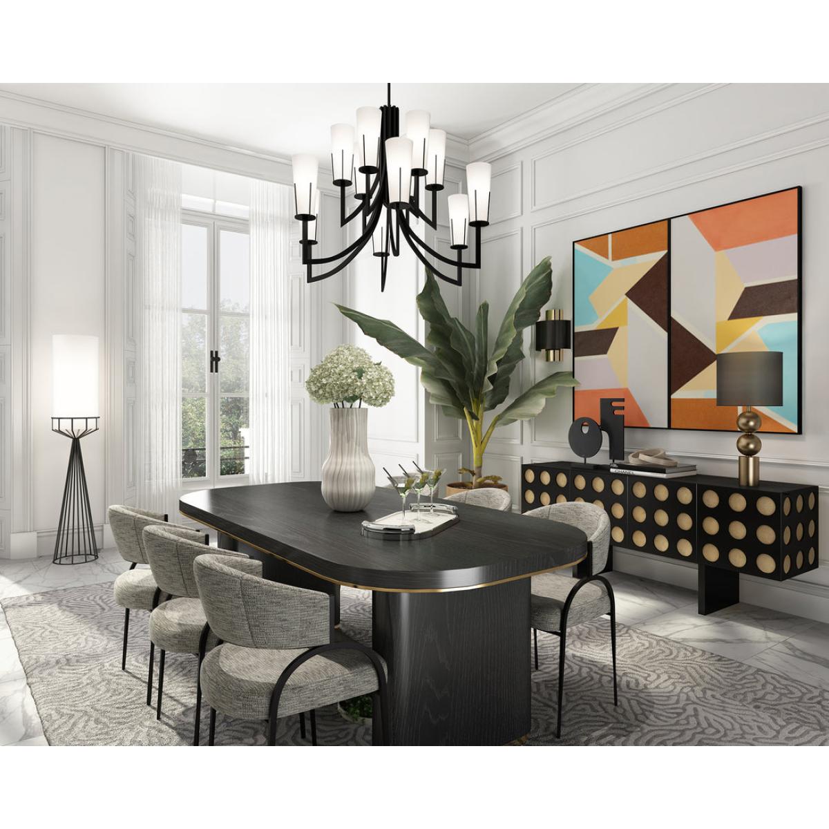 Liang & Eimil Faro Floor Lamp - Matt Black & White Linen – image 6
