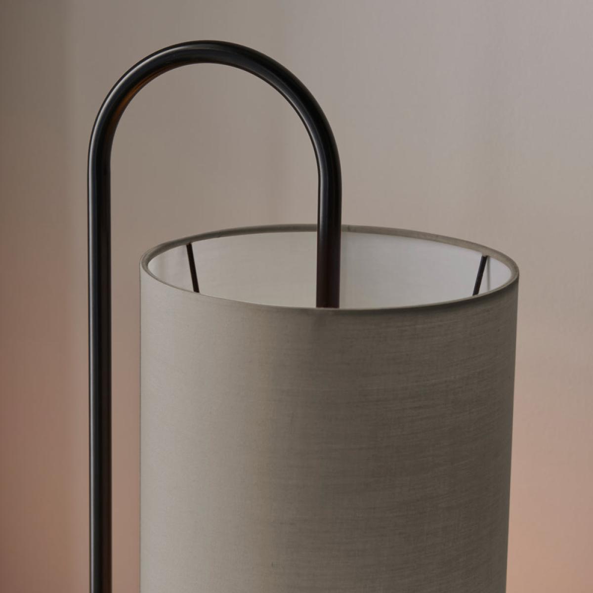 Gallery Interiors Bayford Floor Lamp in Matt Black & Grey – image 6