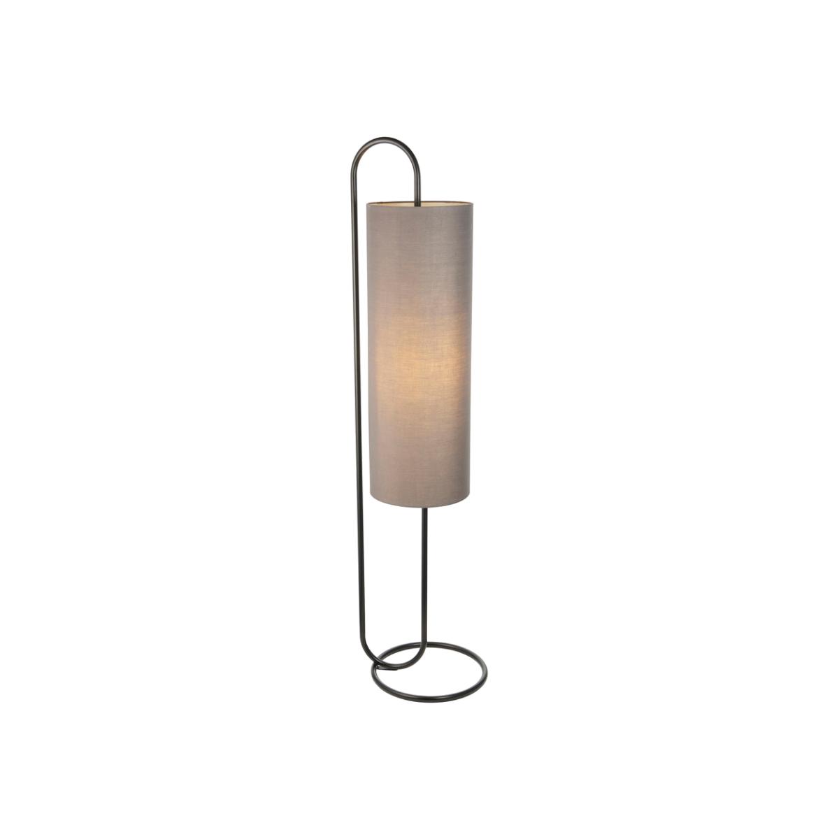 Gallery Interiors Bayford Floor Lamp in Matt Black & Grey – image 1