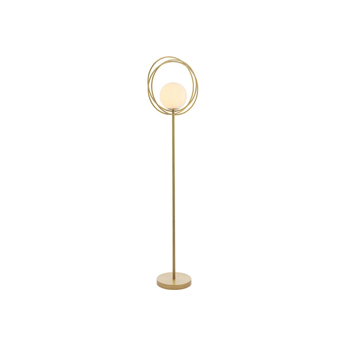 Olivia's Meredith Gold And Opal Glass Floor Lamp