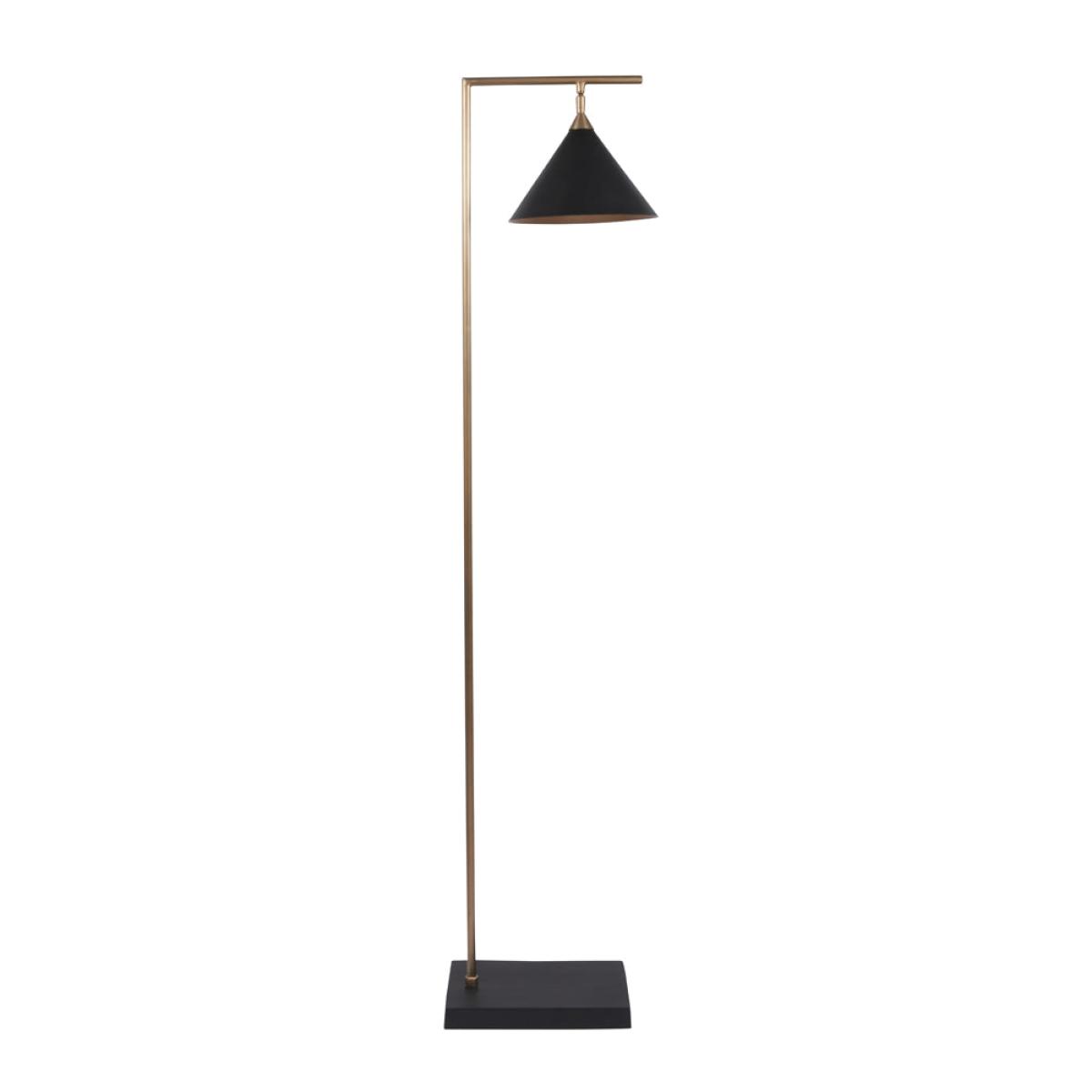 Olivia's Netty Floor Lamp in Matt Black And Antiuqe Brass – image 2