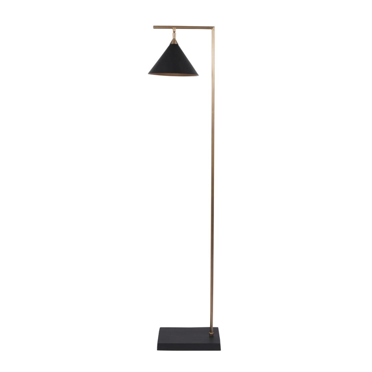 Olivia's Netty Floor Lamp in Matt Black And Antiuqe Brass – image 3