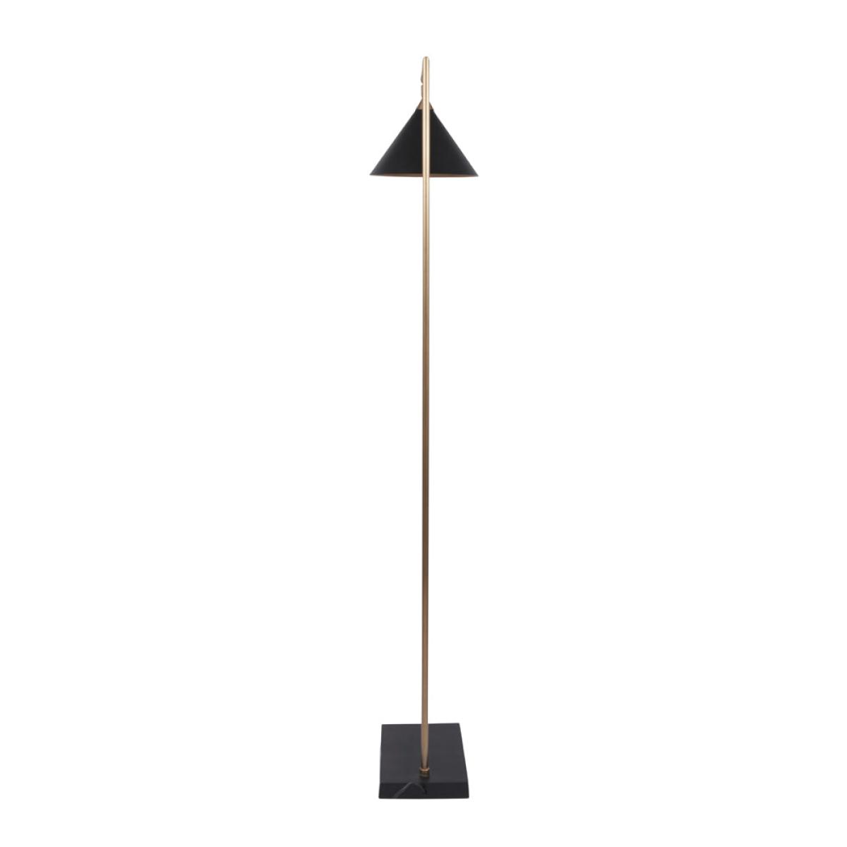 Olivia's Netty Floor Lamp in Matt Black And Antiuqe Brass – image 4