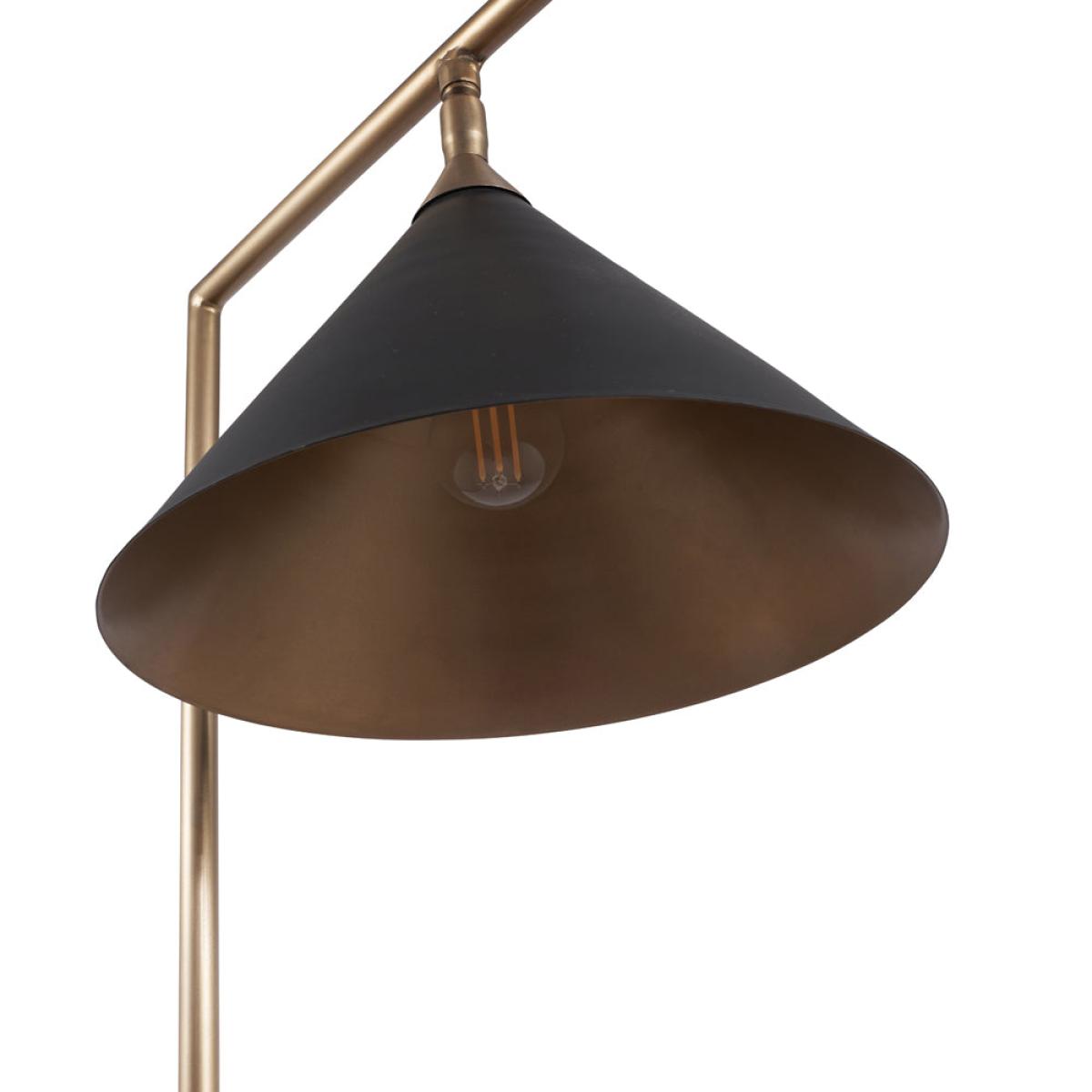 Olivia's Netty Floor Lamp in Matt Black And Antiuqe Brass – image 7