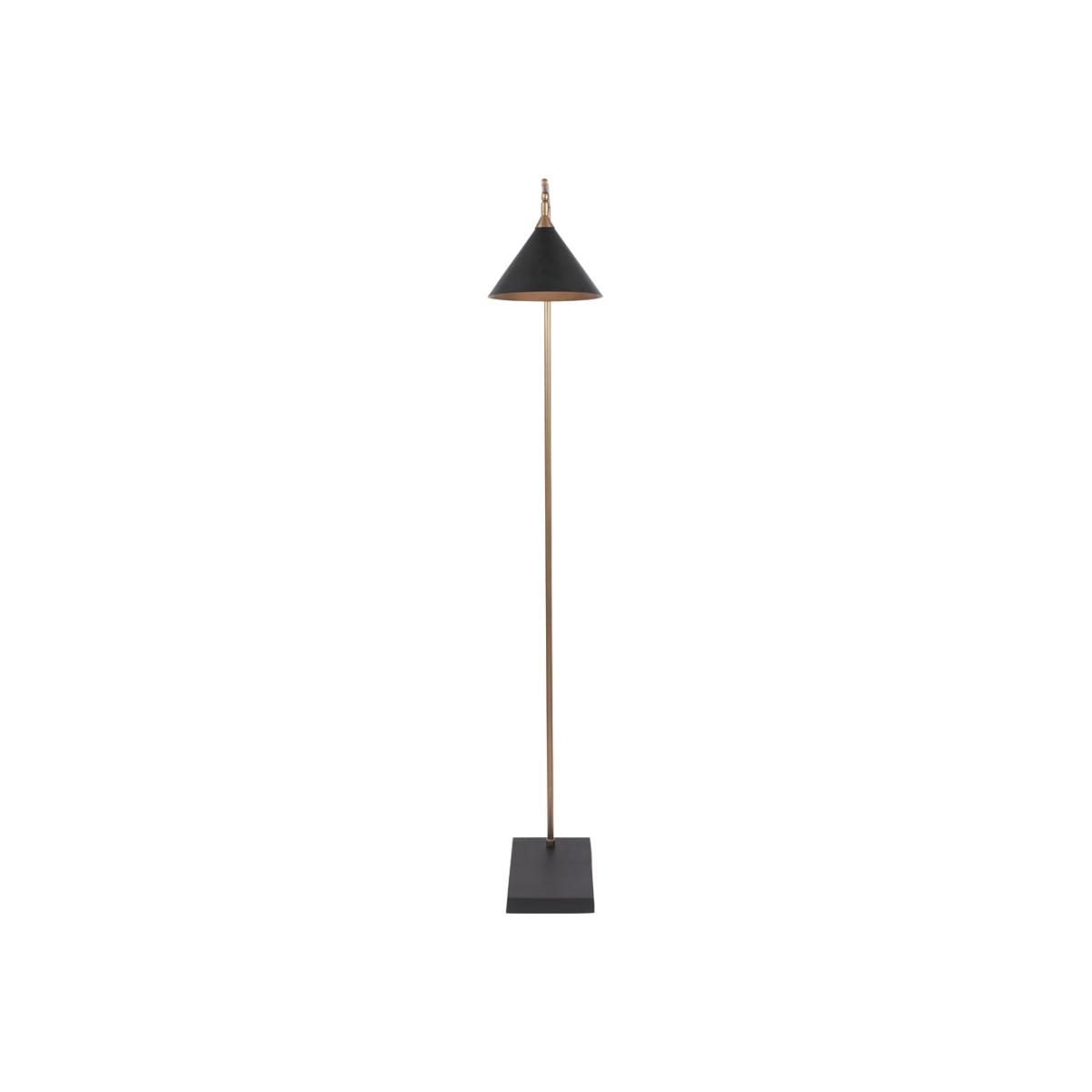 Olivia's Netty Floor Lamp in Matt Black And Antiuqe Brass – image 1