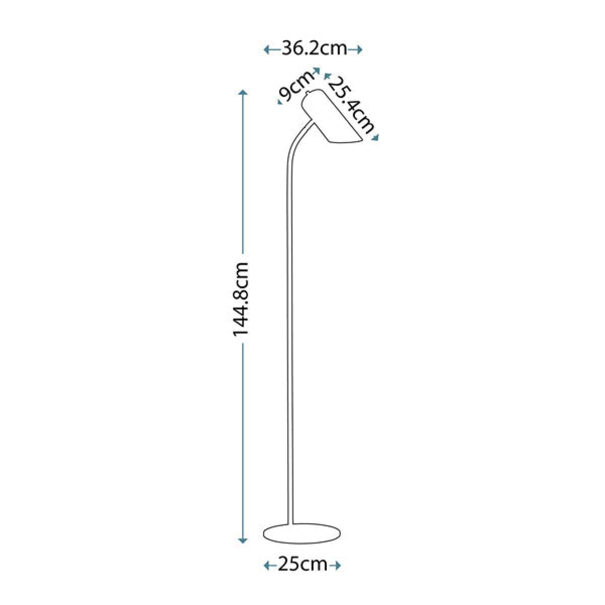 Elstead Quinto 1 Light Floor Lamp White Aged Brass – image 3