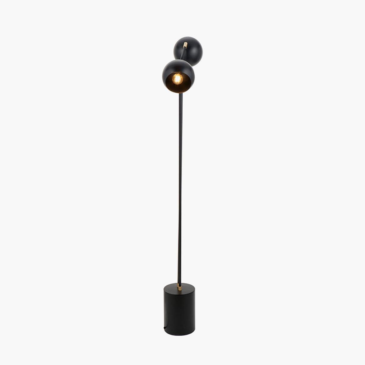 Olivia's Equinox Metal 2 Head Floor Lamp in Black – image 2