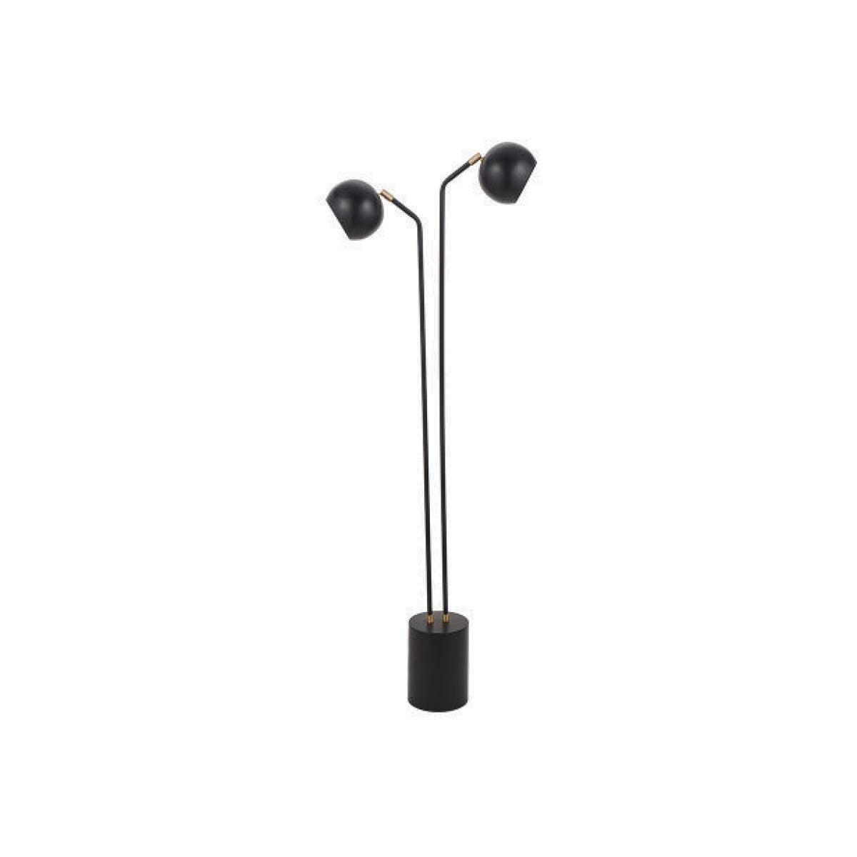 Olivia's Equinox Metal 2 Head Floor Lamp in Black – image 1