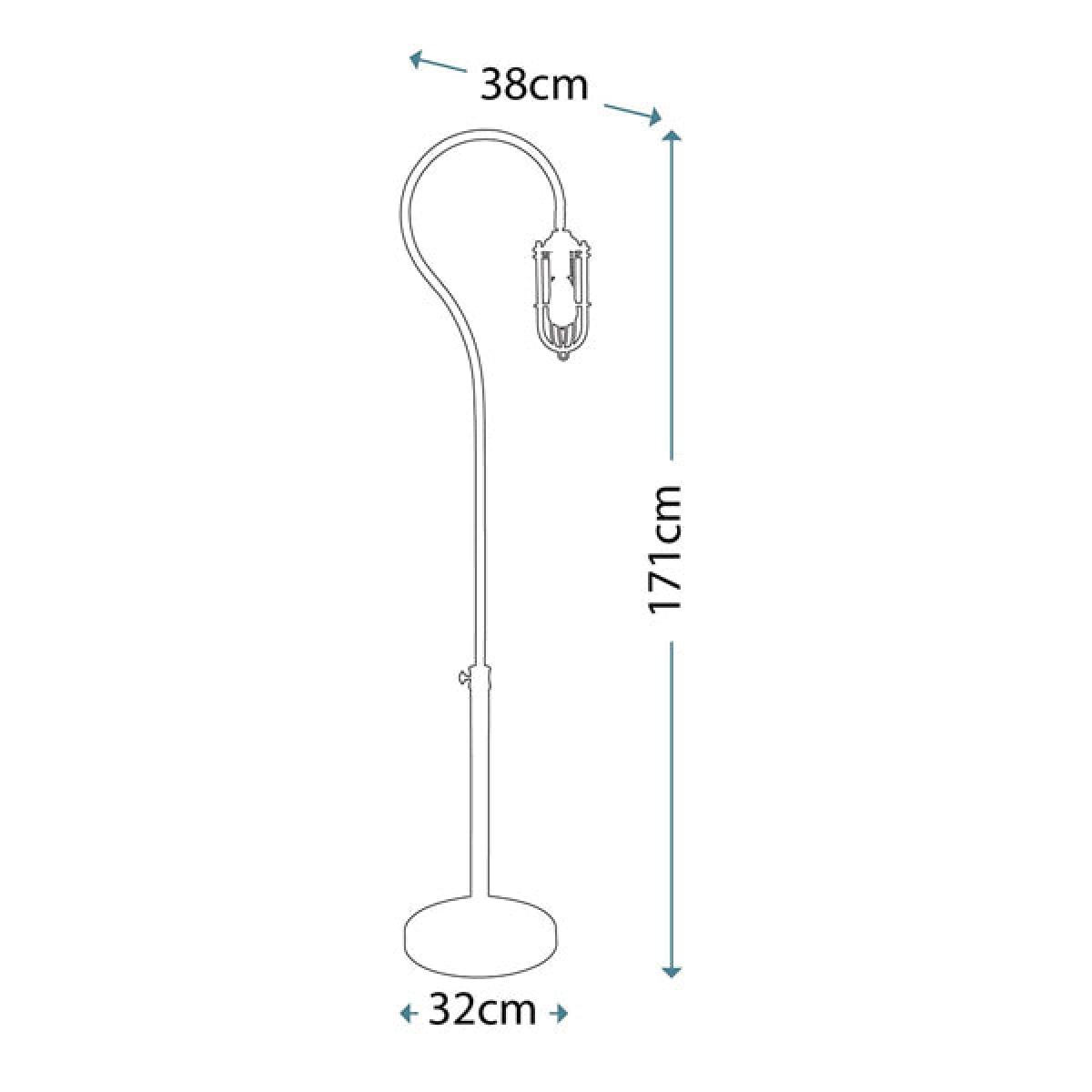 Elstead Urban Renewal 1 Light Floor Lamp Dark Antique Brass – image 3