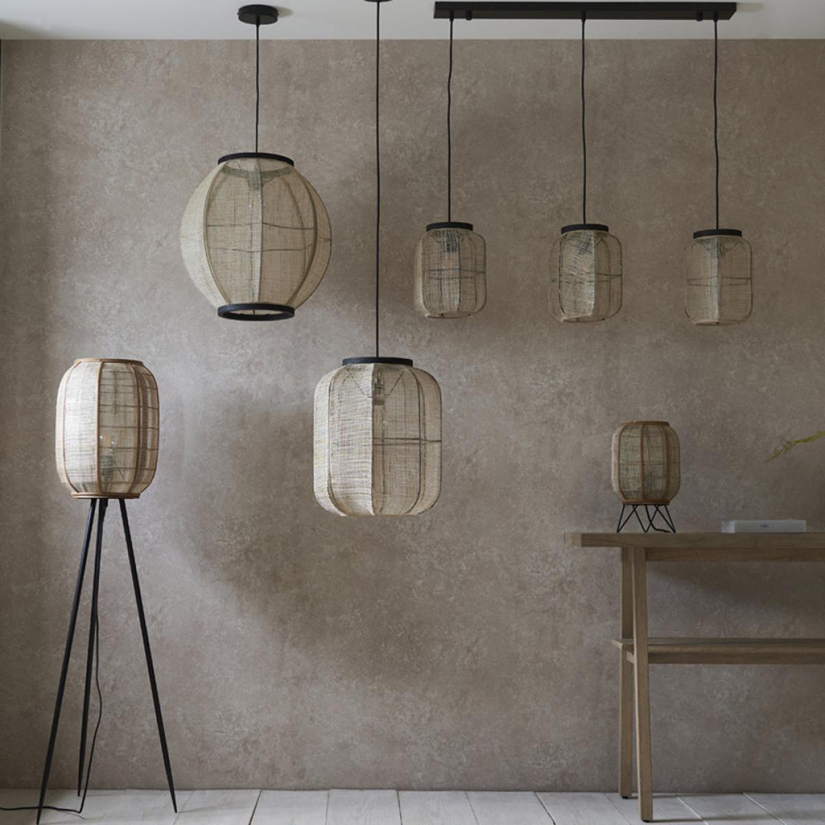 Gallery Interiors Zane Floor Lamp in Natural & Black – image 4
