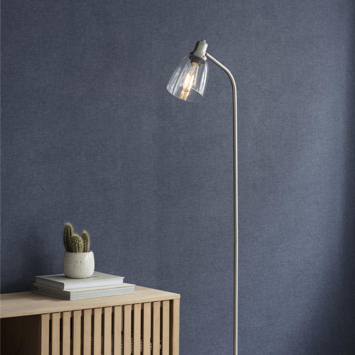 Garden Trading Hoxton Dome Floor Lamp in Satin Nickel – image 1