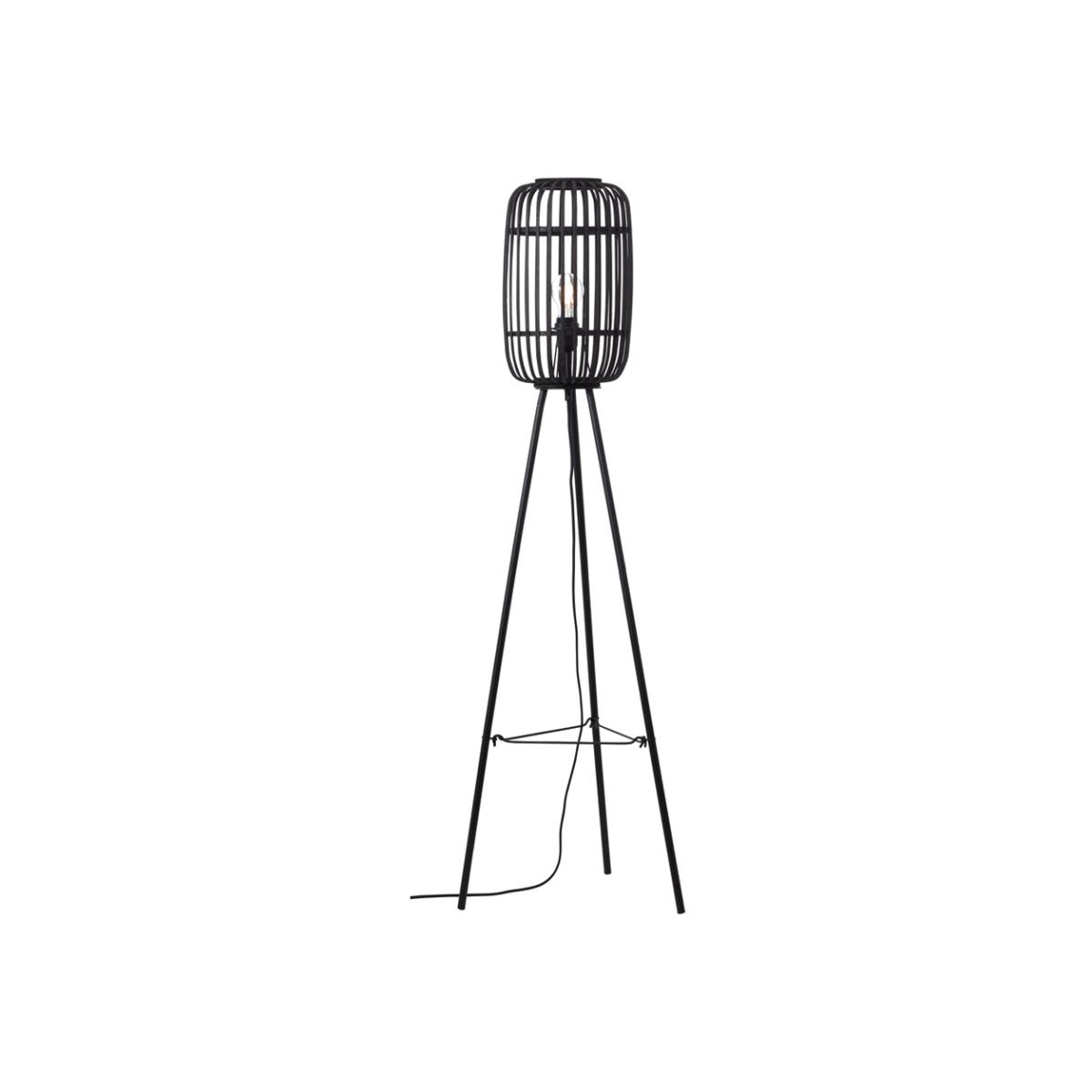 Gallery Interiors Martha Floor Lamp in Dark Bamboo – image 1