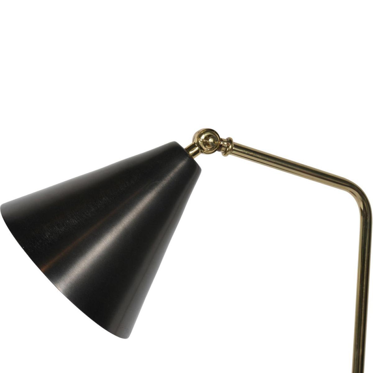 Libra Urban Botanic Collection - Amelie Brushed Floor Lamp with Table in Satin Grey & Brass – image 3