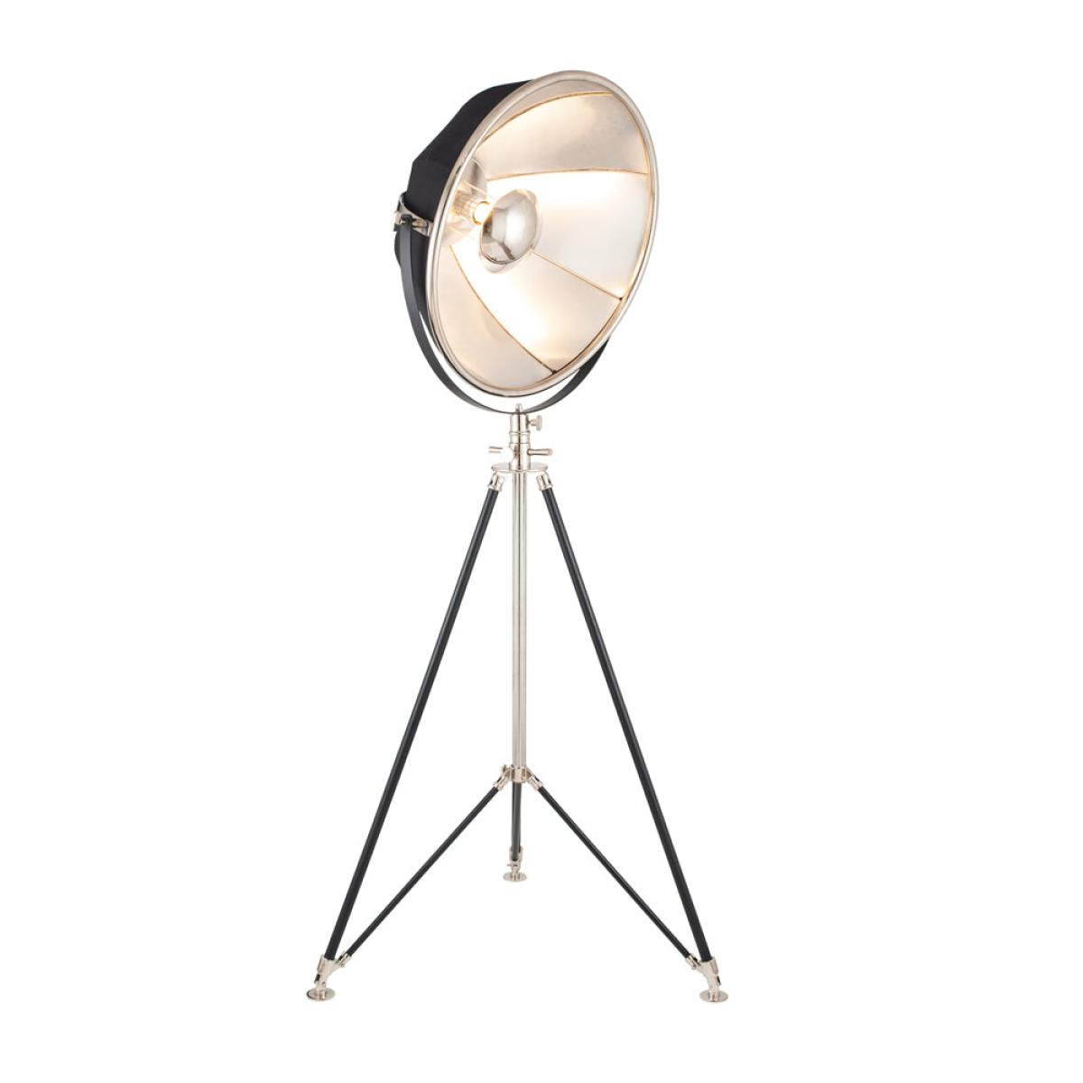 Olivia's Elliani Metal Tripod Floor Lamp in Black and Silver – image 3
